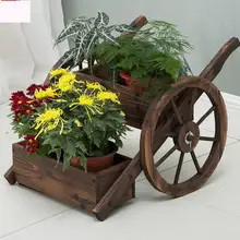 Колесо, два слоя поплавок цветок антикоррозийный карбонизированный твердый деревянный декоративный каркас завод полка двор балкон снаружи