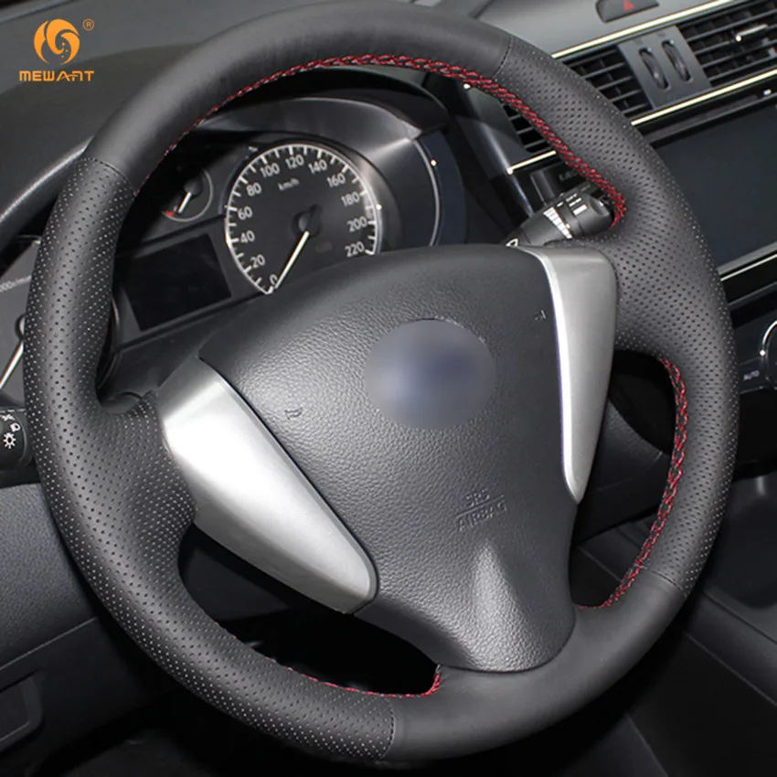 MEWANT черный чехол рулевого колеса автомобиля из искусственной кожи для Nissan Tiida Sylphy