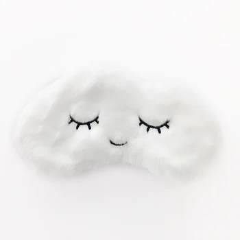 

Lightweight Home Cartoon Cloud Cute Eyelashes Travel Shade Office Soft Plush Sleeping Aid Eye Mask Relaxing Eyepatch Blindfold