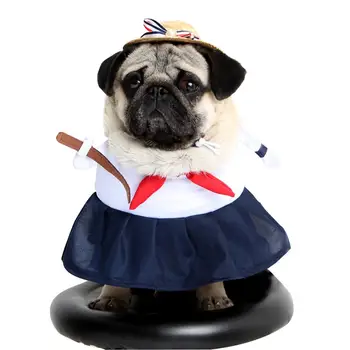 

Pet Dog Pet Costume Halloween Funny Law Bucket Red Scarf JK Service Cat University Girl'S School Clothing