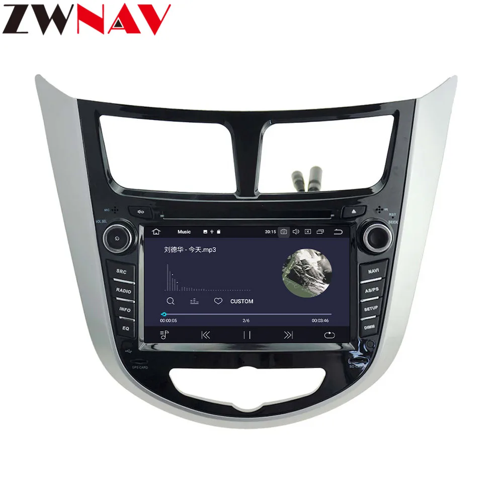 Автомагнитола с GPS навигацией для solaris Hyundai 1 2 din android 9 0 DSP стерео|Мультимедиаплеер