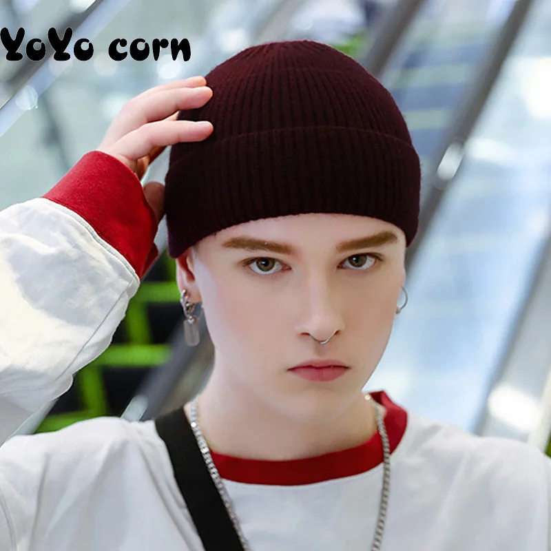 YOYOCORN Балаклава, вязаные шапки, простая женская вязаная шапка, женская брендовая Высококачественная зимняя Лыжная шапка с кроличьим мехом, помпоны, теплая шапка