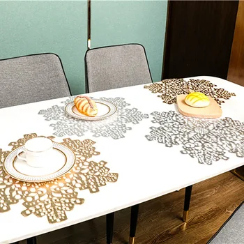 

Christmas Table Mat Christmas Snowflake Occidentally Isolating American Placemat Restaurant Pvc Table Mat Tray Modern