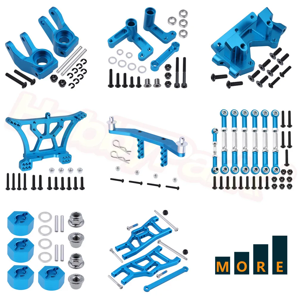 

Aluminum Alloy Upgrade Parts for 1/10 Traxxas Slash 2WD Short Course Accessories Blue