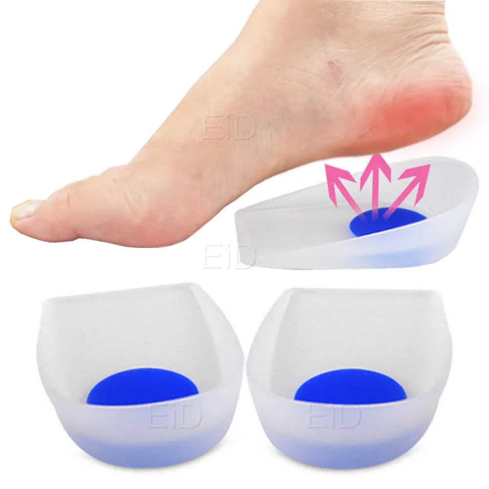 2 Pairs Plantar Fasciitis Heel Pads Silicone Gel For Pain Relief Epolon