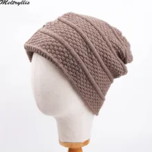 [Meltryllis] Мужская зимняя шапка унисекс, вязаные шапки, хлопковая теплая Осенняя шапка вязанные шапки, повседневная шапка, мягкие вязаные шапки