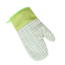 1 предмет, хлопковая предохранительная перчатка плед контраст Цвет с плотной подкладкой теплозащитные варежки Кухня приготовление, Выпекание, барбекю Прихватки инструмент 72XF