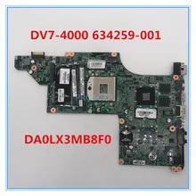 Высокое качество для HP Pavilion DV7-4000 DV7T-5000 DV7-5000 Материнская плата ноутбука 634259-001 аккумулятор большой емкости DA0LX3MB8F0 работает хорошо