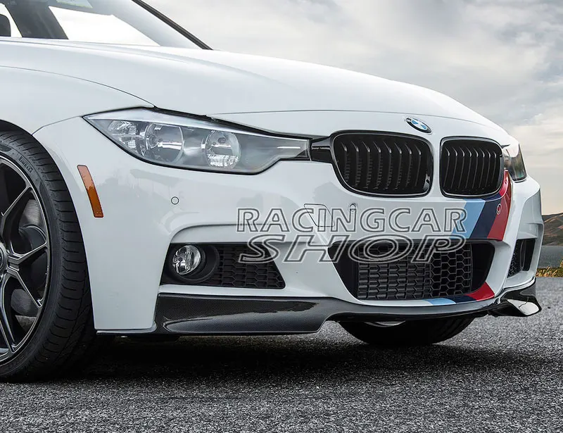 V Style Real Carbon Fiber Front Spoiler For Bmw 3 Series F30 M Tech M Sport Bumper 12up B186 Spoilers Wings Aliexpress