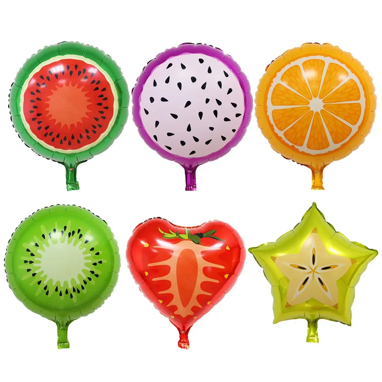 

1pcs 18inch Fruit Foil Helium Balloon Watermelon Kiwi Pineapple Strawberry Orange Summer Party Decoration Supplies Kids Toy