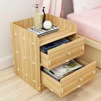 

Simple Small Dormitory Receive Special Storage Cabinet Solid Wood Mini Bed Contracted And Contemporary Bedroom Nightstand