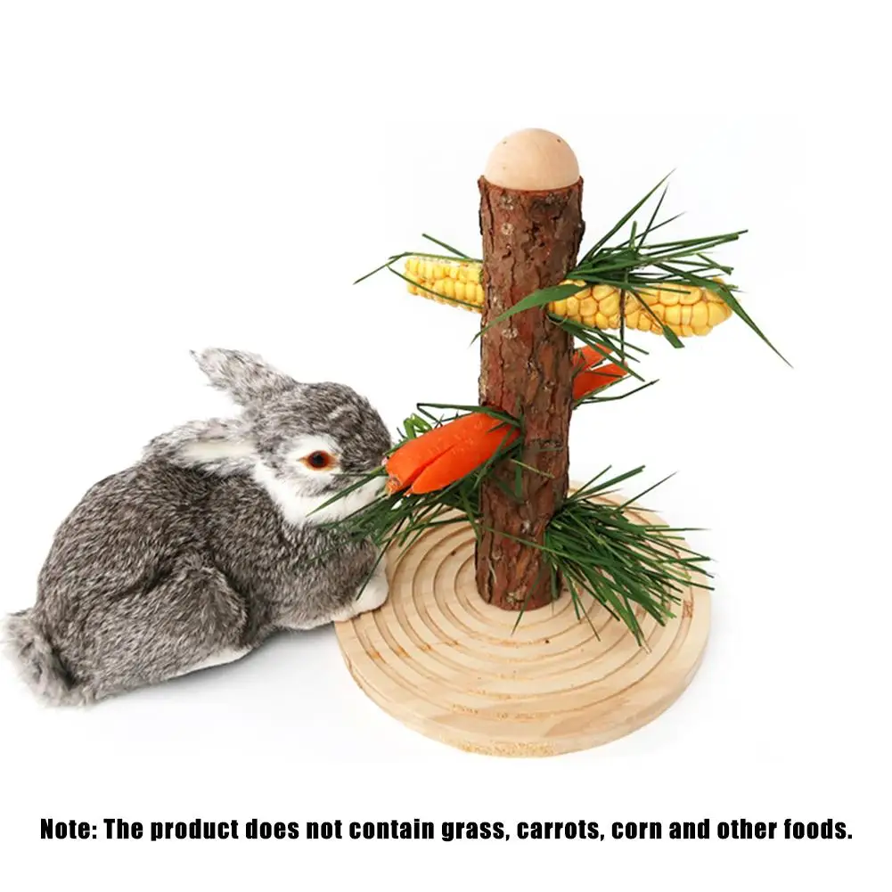 Rabbit Feeder Wooden Hay Holder Wooden Food Bowl Diy