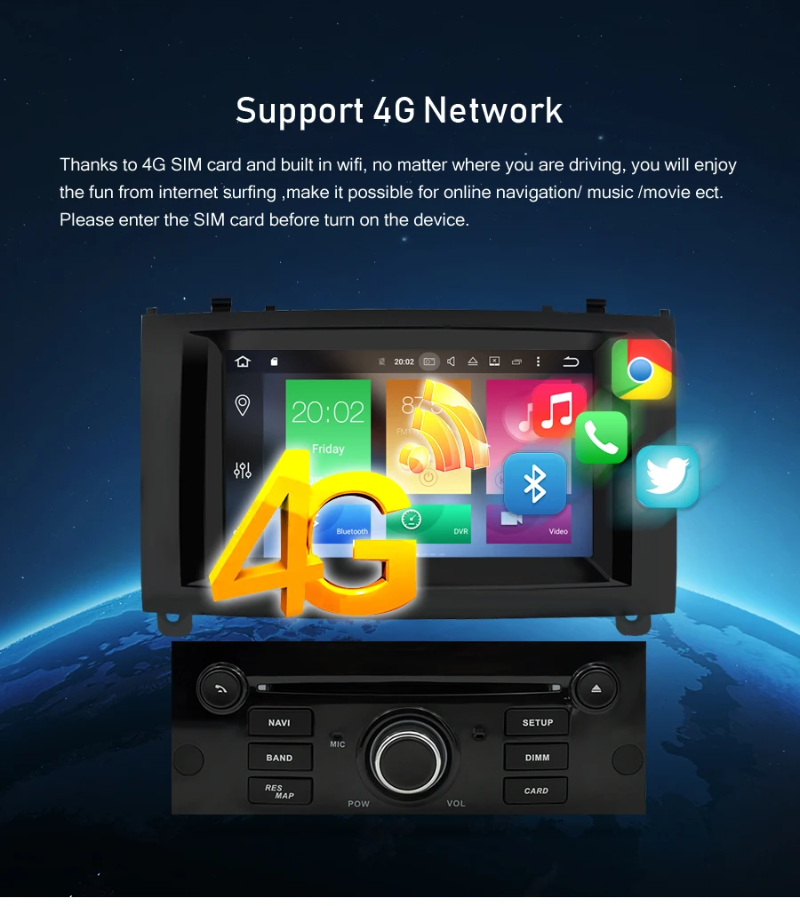 Clearance 4G RAM Android 9.0 Car DVD Player Multimedia Stereo For Peugeot 407 2004 2005 2006 2007 2008 2009 2010 Auto Radio GPS Navigation 5