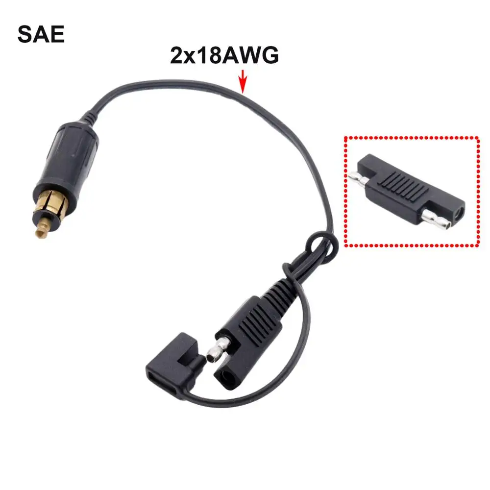 1pc DIN Hella Powerlet Stecker zu SAE Batterie Adapter Stecker Kabel für  BMW Motorrad mit SAE Zu SAE Adapter