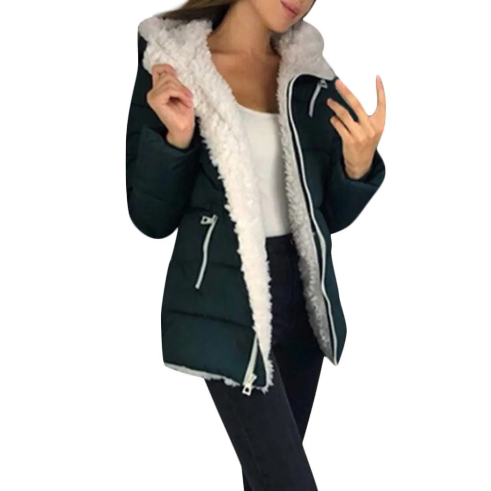 Женские куртки, зимние плотные пальто с длинным рукавом, Повседневная однотонная теплая куртка, верхняя одежда, пальто на молнии, худи, куртка, S-5XL куртка женска