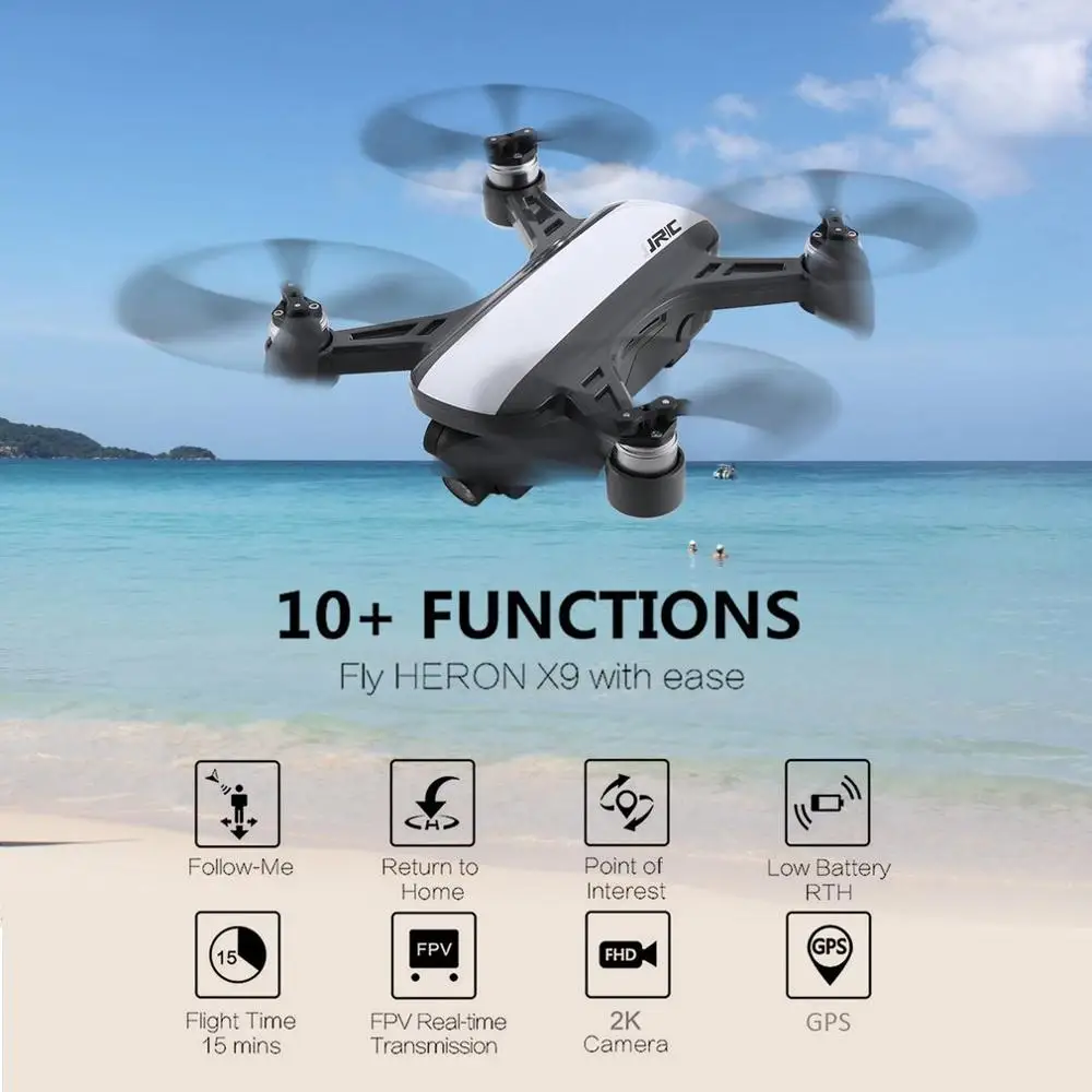 

2019 New JJR/C X9 Wifi FPV 1080P Camera Drone 5G GPS Optical Flow Positioning Drone Brushless RC Helicopter Drone Quadcopter