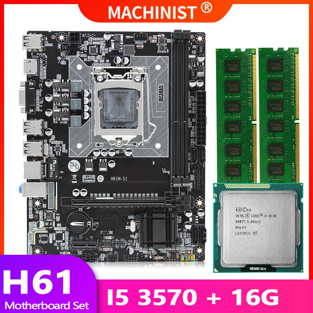 LGA 1155 Motherboard Set With GTX960 4GB GPU I53570 CPU And DDR3 2*8GB