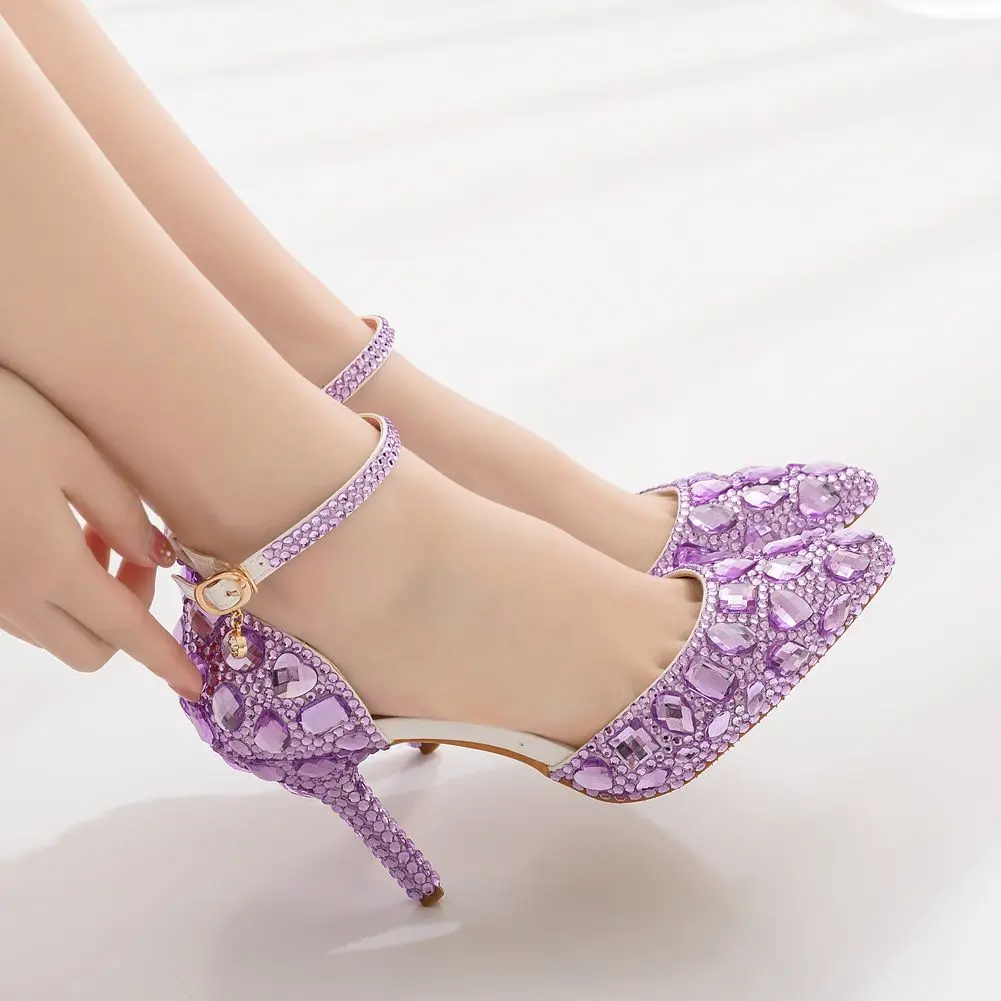 Buy Blue Wedding Shoes Crystal Castle Shoes Bridal Prom Party Cosplay Shoes  Online in India - Etsy