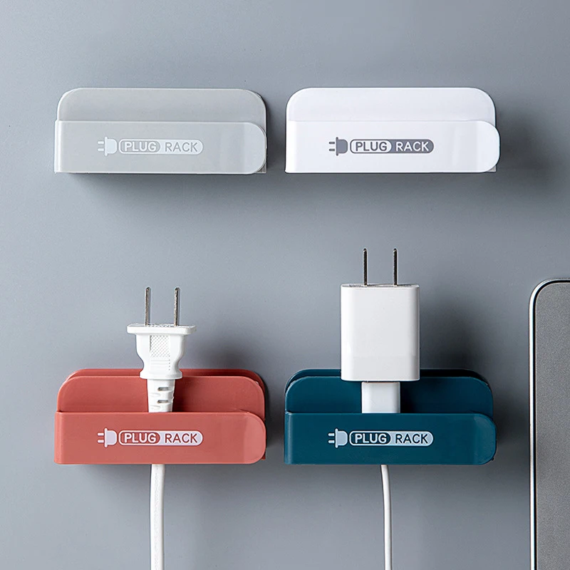 4 Colors Creative Windable Power Plug Holder Home Mobile Phone Charging Rack Wire Storage