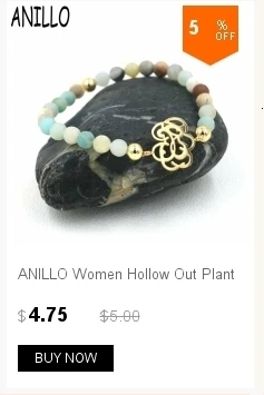 ANILLO женский браслет из нержавеющей стали, Классический натуральный Амазон, матовый камень, браслеты для девочек, ювелирные изделия