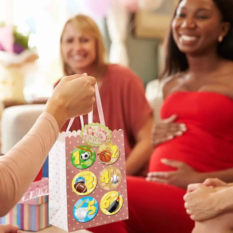 

12Pcs/Set Baby Pregnant Women Monthly Photograph Stickers Fun Month 1-12 Milestone Clothes Decoration Stickers R2JF