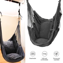 Hammock Chair Swing Chair Seat Travel Camping Hammock Outdoor Garden Adults Kids Hanging Chair Swinging Single Safety Chair