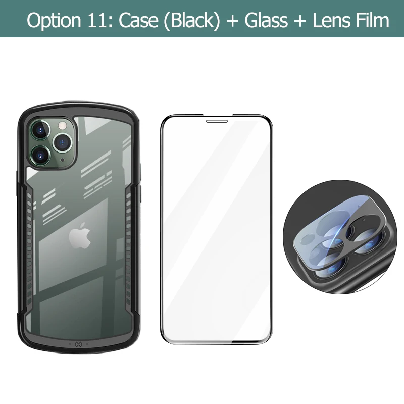3 metal Чехол Shookproof для iPhone 11 Pro Max, прозрачная подушка безопасности, чехол для игрового плеера, защитный чехол, металлическая пленка для объектива, защита экрана Xundd - Цвет: 3 metal