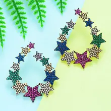 GODKI 39 мм звезда бомба Роскошные Популярные многоцветные серьги гвоздики для женщин свадебные Полный Mirco CZ кубический циркон модные ювелирные изделия