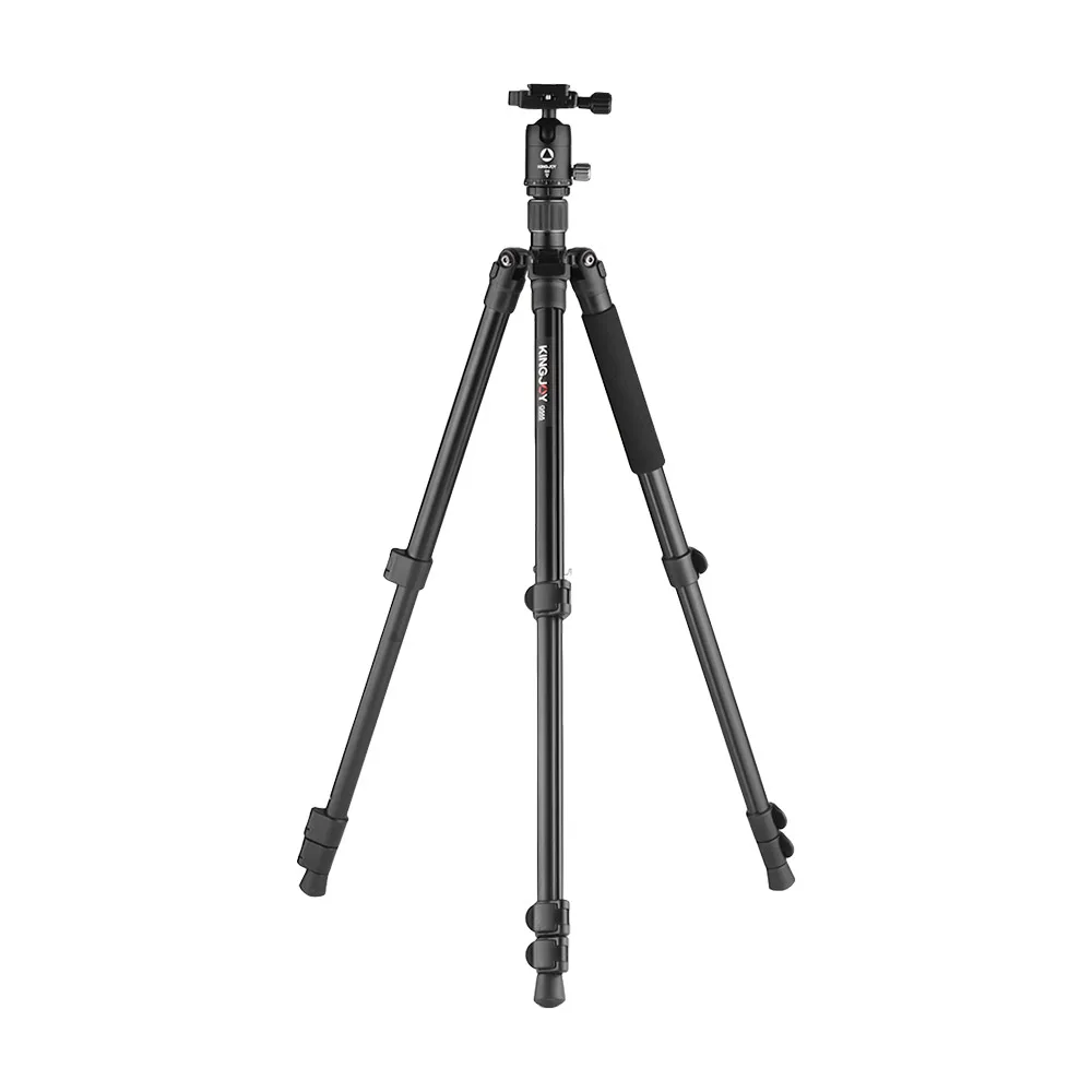 Flip Buckle Kingjoy G55+ G0 Алюминий сплав 4-секционный Портативный штатив для путешествий Отсоединяемый монопод w/панорамной шариковой головкой для Canon sony Nikon - Цвет: Flip Buckle