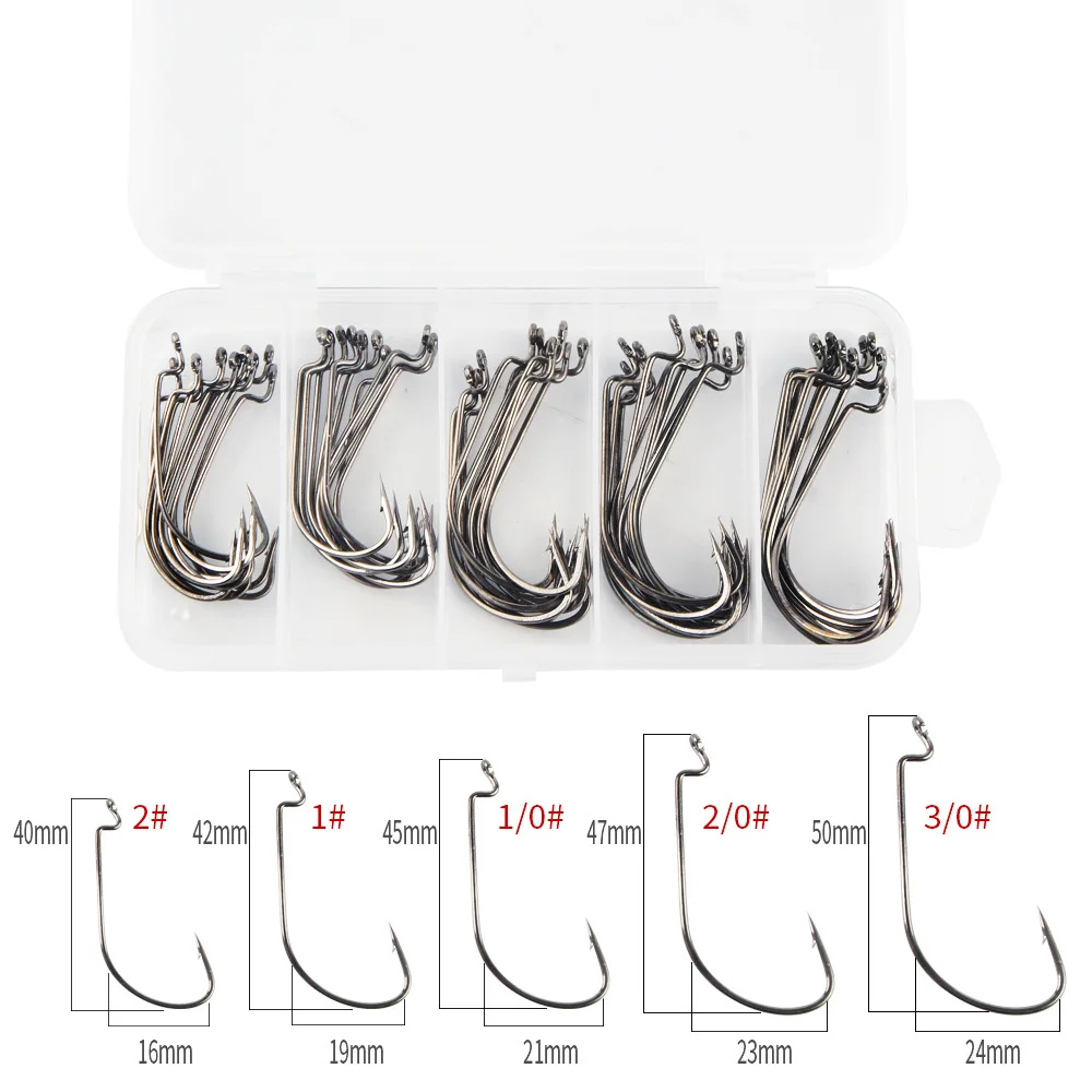 Portable Decoy Sea Fishing Crank Hook Fishing Hook Lure Hooks 51pcs/Set Silver Hook Durable