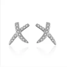 Новые серьги с буквой розовые, золотые, серебряные серьги с кубическим цирконием, Эффектные серьги для женщин, ювелирный подарок brincos