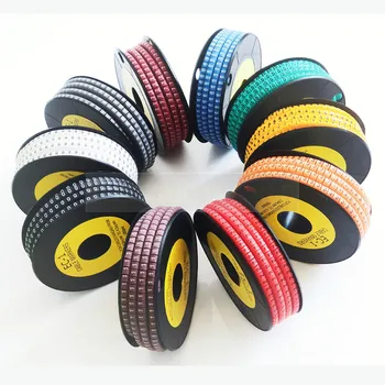 

cable markers EC-0 EC-1 EC-2 Cable Wire Marker Number 0 to 9 Cable Size 1.5 sqmm mix Colored PVC cable markers insulation marker