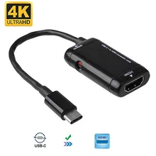 USB C к HDMI адаптер usb type C USB 3,1 кабель для MHL Android телефон планшет USB-C type C к HDMI адаптер преобразования линии