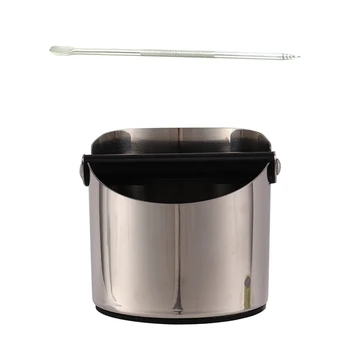 

1 Pcs Coffee Latte Art Pen Stainless Steel Tool & 1 Pcs Stainless Coffee Tamper Knock Box