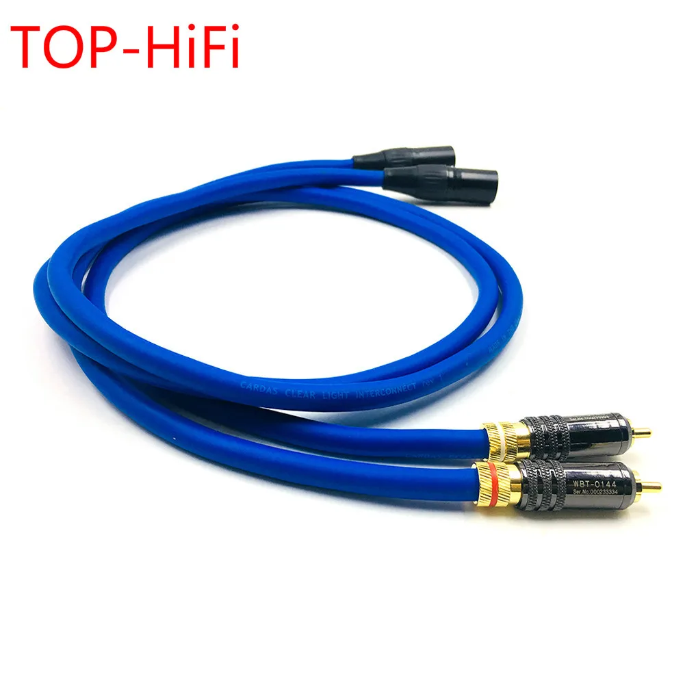 

TOP-HiFi Pair WBT-0144 RCA to XLR Balacned Audio Cable RCA Male to XLR Male Interconnect Cable with CARDAS Clear-Light-USA