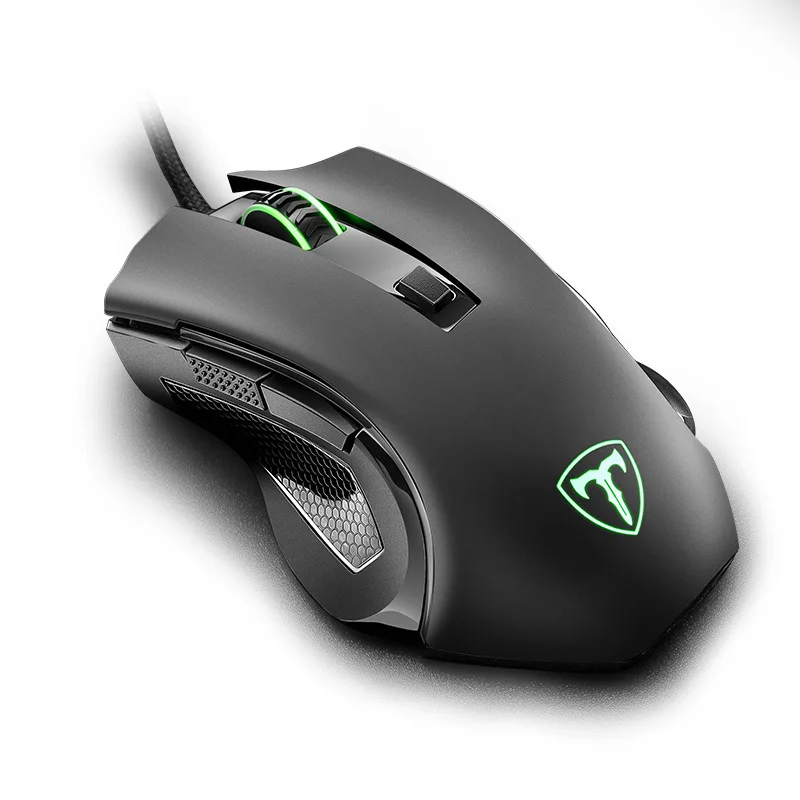 

T19 Game Mouse Cool 6 Colors Breathing Light USB Wired Gaming Mouse 4-Level Adjustment 2400 DPI Desktop Computer Optical Mouse