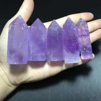 

Natural Amethyst Hexagonal Prism Ornament Amethyst Energy Column Single Pointed Crystal Pillar Amethyst Original Stone Ornament