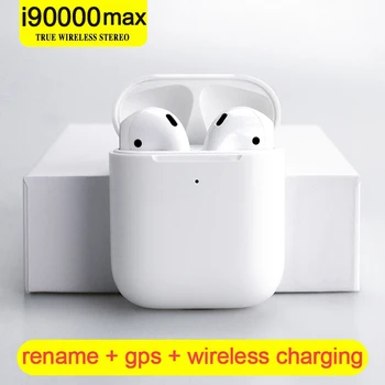 

I90000 MAX Airpoding Super Copy Bluetooth Headphones 1536 Chip Sensor headset Wireless Earphone 8D Super Bass PK i9000 tws