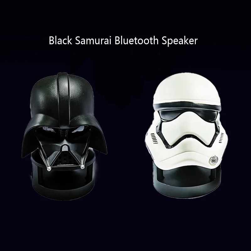 Черный и белый самурая Bluetooth Динамик Беспроводной Портативный Творческий