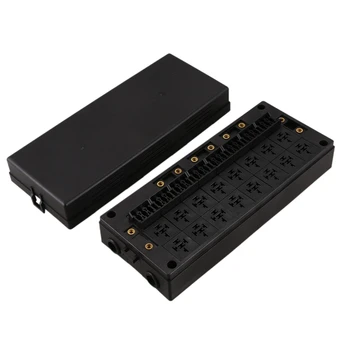 

24-Way Auto Waterproof Blade Fuse Holder Box 16-Way Relay Socket Box Dust-Proof for Car Automotive Marine
