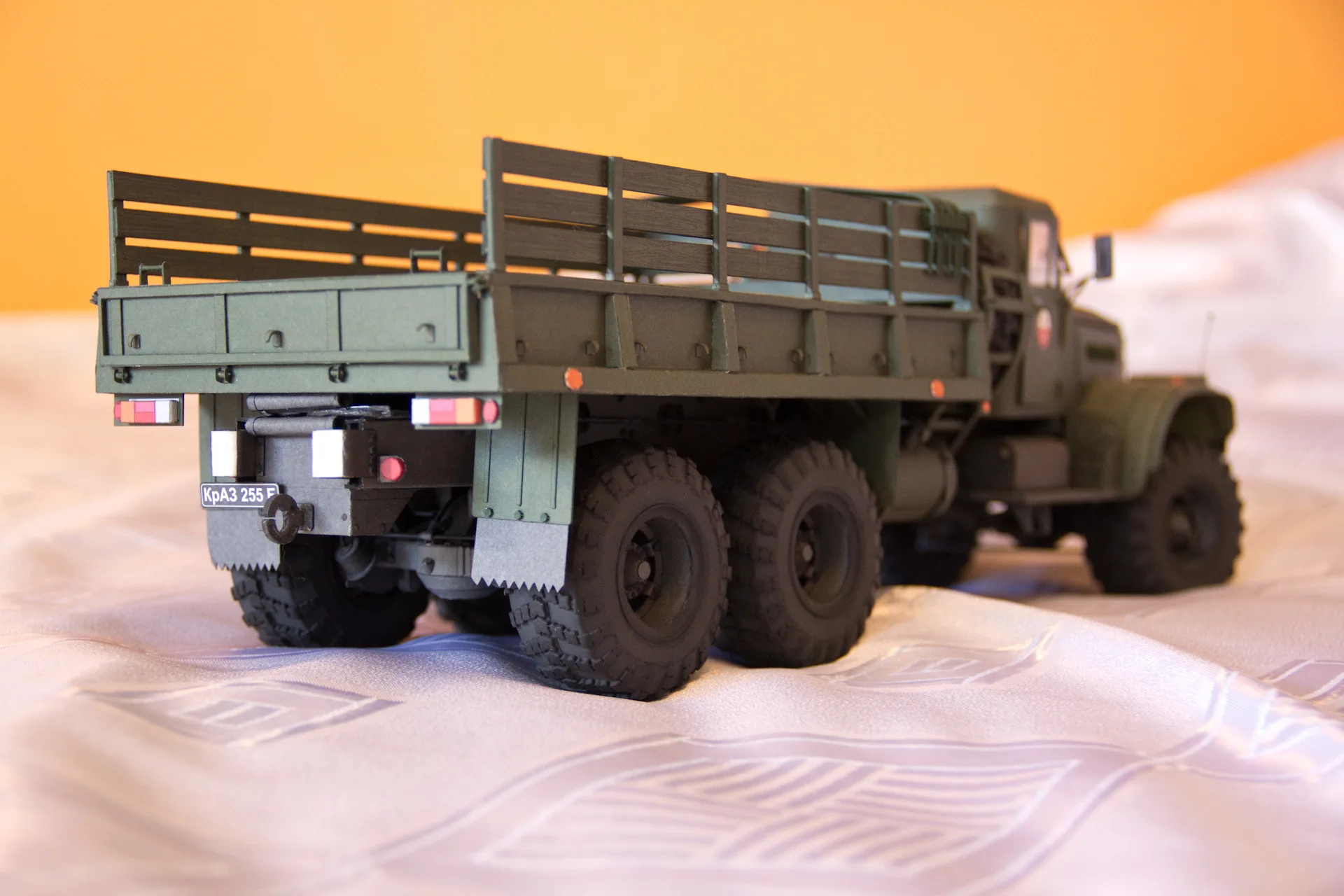 1:25 Kraz-255B военный грузовик DIY 3D бумажная карточка Модель Строительный Набор Обучающие игрушки Военная Модель Строительная игрушка