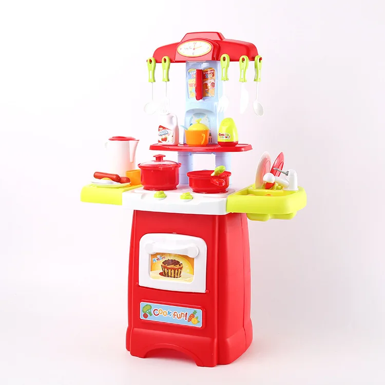  Model Children Play House Toys DIY Smart Kitchen Dining Table Set Multi-functional with Concert Wat - 4000267428182