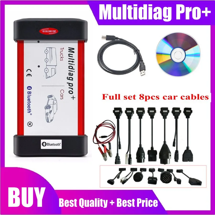 2021 VD DS150E CDP pro лучшая плата bluetooth 2017R3 с keygen multidiag + OBD II сканер для автомобилей и