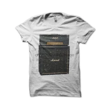 Camiseta de hombre Marshall AMI vintage en blanco, camiseta de mujer