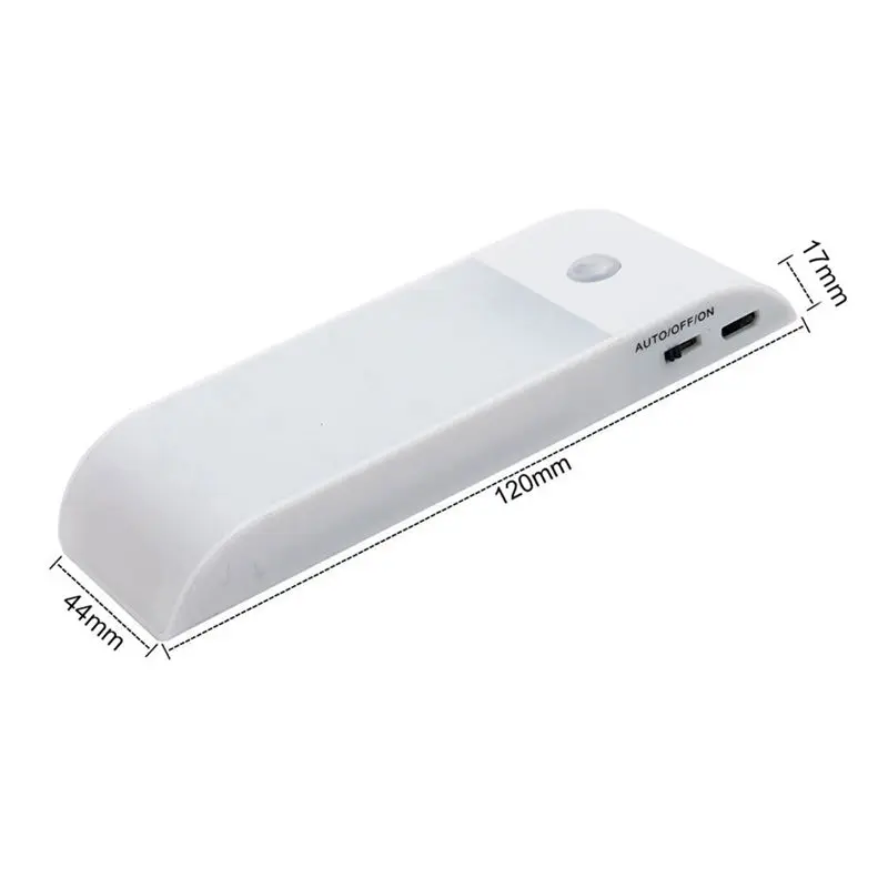 12LED USB Перезаряжаемые движения индукционный Сенсор ночник для шкафа лампа 3
