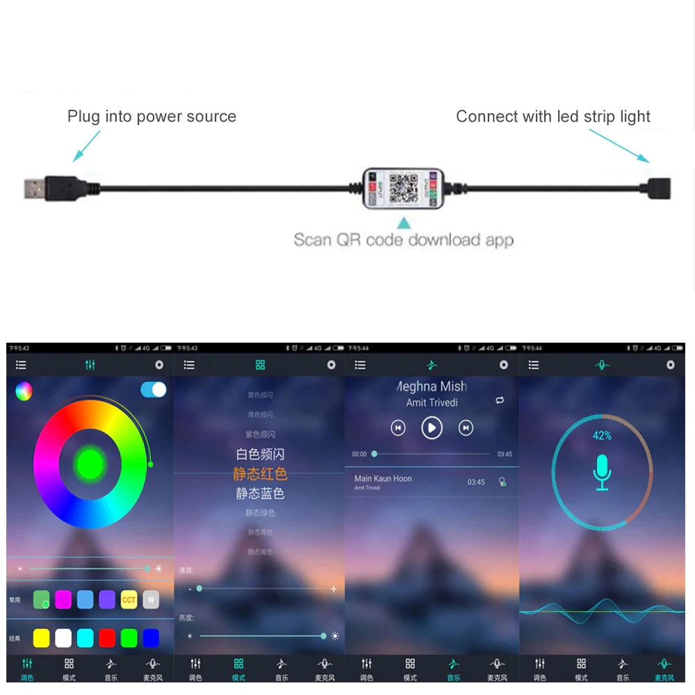 RGB светодиодный Bluetooth контроллер мини умный Bluetooth контроллер Регулируемый домашний декор прочный RGB Bluetooth контроллер 5050 3528