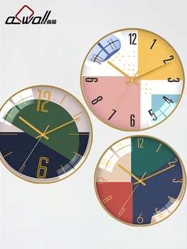 

Nordic Simple Wall Clock Kitchen Modern Design Electronic Kids Wall Clock Silent Living Room Horloge Murale Home Decor JJ60WC