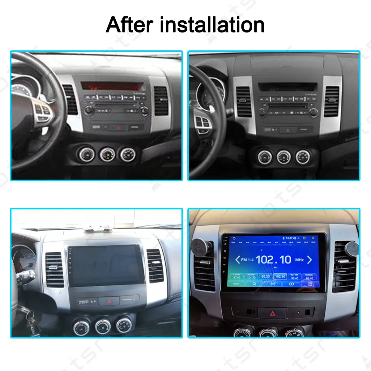 Android 9,0 4+ 64 ГБ Автомобильный dvd-плеер gps навигация для Mitsubishi Outlander 2006-2011для peugeot 4007 мультимедийная Главная панель стерео