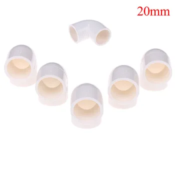 

5 Pieces 20mm Dia 90 Angle Degree Elbow Pvc Pipe Adapter White