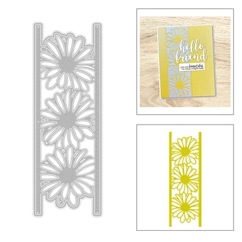 

2020 Hot New Chrysanthemum Sunflower Flower Embossing Background Metal Cutting Dies Foil and Scrapbooking For Making no stamps